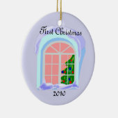 Ornement En Céramique Premier Noël 2010 (Droite)