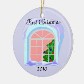 Ornement En Céramique Premier Noël 2010 (Gauche)