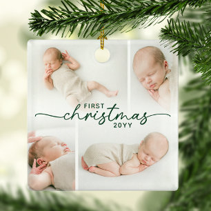 Ornement En Céramique Premier Noël 5 Photo Noël Personnalisé
