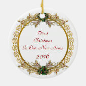Ornement En Céramique Premier Noël au Nouveau-Accueil (Dos)