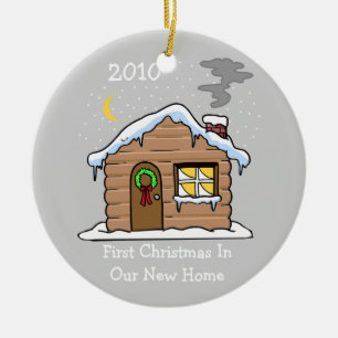 Ornement En Céramique Premier Noël Dans Notre Nouvelle Maison 2010 (Cab