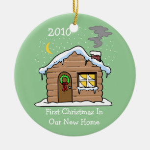 Ornement En Céramique Premier Noël Dans Notre Nouvelle Maison 2010 (Cab