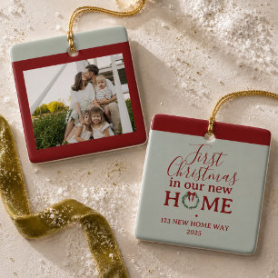 Ornement En Céramique Premier Noël dans notre nouvelle maison Photo de f