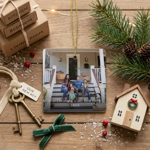 Ornement En Céramique Premier Noël dans notre nouvelle maison Photo de f