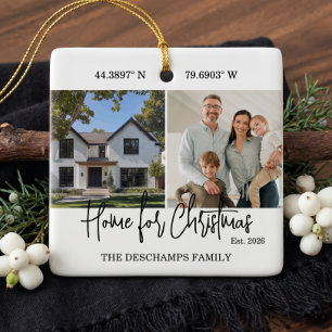 Ornement En Céramique Premier Noël dans notre nouvelle maison Photo Mini