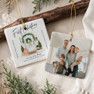 Ornement En Céramique Premier Noël dans une nouvelle maison Photo person