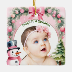 Ornement En Céramique Premier Noël de bébé