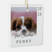 Ornement En Céramique Premier Noël de votre chiot - Souvenir photo (Droite)