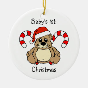 Ornement En Céramique Premier Noël du bébé