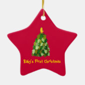 Ornement En Céramique Premier Noël du bébé (Dos)