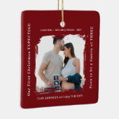 Ornement En Céramique Premier Noël en attendant l'annonce de grossesse (Droite)