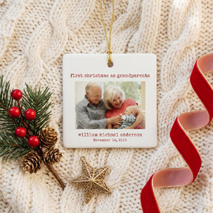 Ornement En Céramique Premier Noël en tant que grands-parents Photo mini