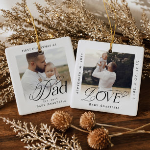 Ornement En Céramique Premier Noël en tant que papa - Souvenir personnal