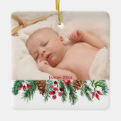 Ornement En Céramique Premier Noël mignon comme grand-mère et grand-père (Devant)