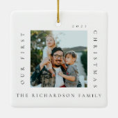 Ornement En Céramique Premier Noël Minimal Dans Notre Nouvelle Maison 2 (Dos)