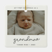 Ornement En Céramique Premier Noël moderne simple en grand-mère (Dos)