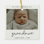 Ornement En Céramique Premier Noël moderne simple en grand-mère (Devant)