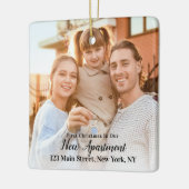 Ornement En Céramique Premier Noël Nouveau Appartement Adresse 2 Photo (Gauche)