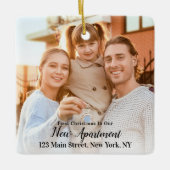 Ornement En Céramique Premier Noël Nouveau Appartement Adresse 2 Photo (Devant)