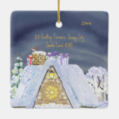 Ornement En Céramique Premier Noël Nouveau toit Père Noël Empreintes (Dos)