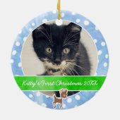 Ornement En Céramique Premier Noël Rudolph de Kitty (Dos)