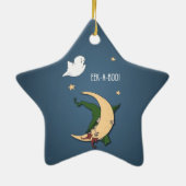 Ornement En Céramique Première Bébé Halloween Sorcière Cache-Cache avec  (Dos)