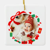 Ornement En Céramique Première Fille Cadeau Noël (Devant)