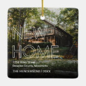 Ornement En Céramique Première Maison 2 Photo Noël (Dos)