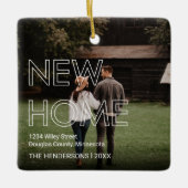 Ornement En Céramique Première Maison 2 Photo Noël (Devant)