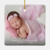 Ornement En Céramique Première Soeur Noël Arbres rustiques 2 Photos (Dos)