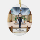 Ornement En Céramique Prêtre - Femme (Droite)