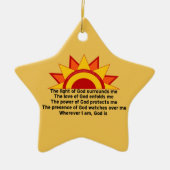 Ornement En Céramique Prière de protection (Devant)