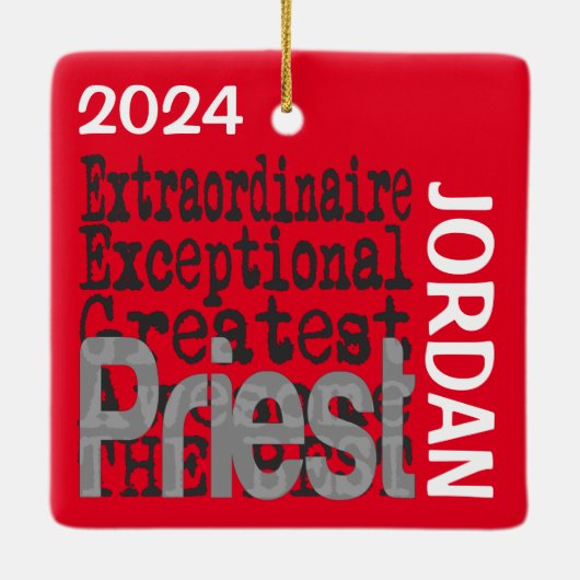 Ornement En Céramique Priest Extraordinaire CUSTOM (Dos)