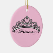 Ornement En Céramique Princesse Tiara Ornament (arrière - plan rose) (Droite)