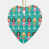 Ornement En Céramique Princesses de bobine (Gauche)