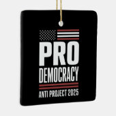 Ornement En Céramique Pro Democracy Anti Project 2025 Trump 2025 (Droite)