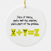 Ornement En Céramique Problème mathématique amusant (Dos)