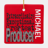 Ornement En Céramique Producteur Extraordinaire CUSTOM (Dos)