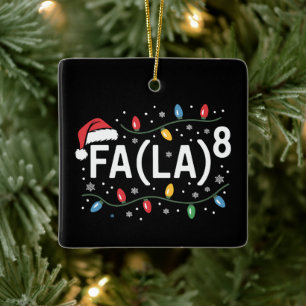 Ornement En Céramique Prof de maths amusant Noël Santa Fa La (LA)8