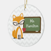 Ornement En Céramique Professeur de Fox Chevron au tableau (Gauche)