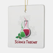 Ornement En Céramique Professeur de sciences, expériences Joyeux Noël (Gauche)