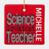 Ornement En Céramique Professeur de sciences Extraordinaire CUSTOM (Dos)