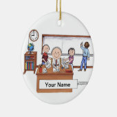 Ornement En Céramique Professeur, Lycée - Homme (Droite)