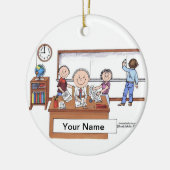 Ornement En Céramique Professeur, Lycée - Homme (Gauche)