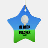 Ornement En Céramique Professeur retraité - Bal de golf à l'école (Droite)