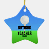 Ornement En Céramique Professeur retraité - Bal de golf à l'école (Dos)