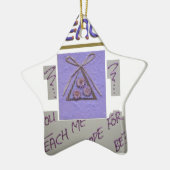 Ornement En Céramique Professeur, vous m'apprenez à espérer pour le meil (Gauche)