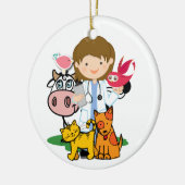 Ornement En Céramique Professions - Vétérinaire - SRF (Gauche)