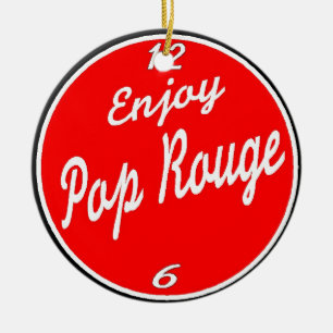 Ornement En Céramique Profitez de Pop Rouge