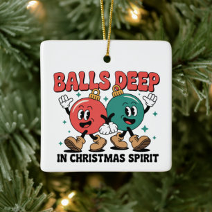Ornement En Céramique Profondément dans Noël Humour Sarcastique Sale 